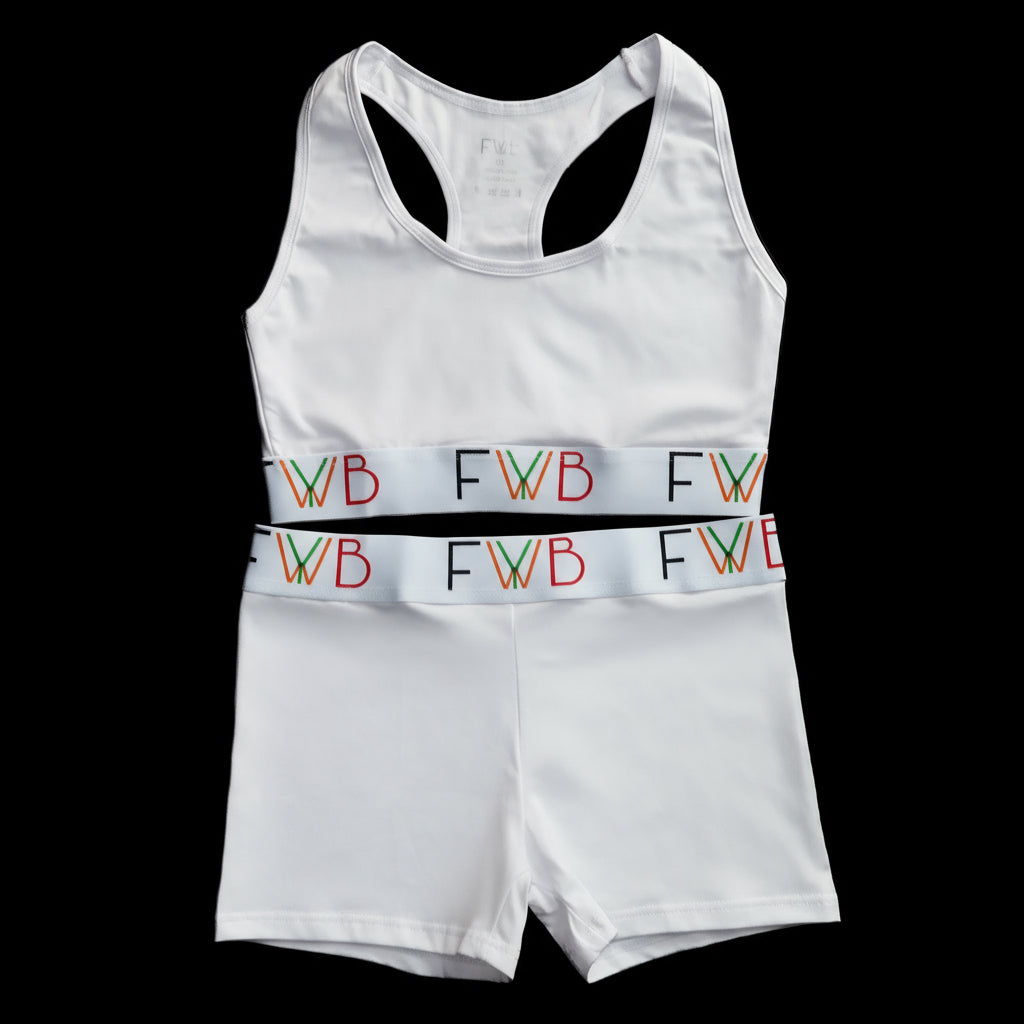 White FWYB Sports Bra Set